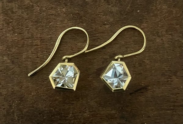 baumelnde Bergkristalle in 750/-Gelbgold