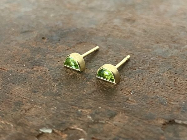 lindgrüne Turmaline in 750/-Gelbgold