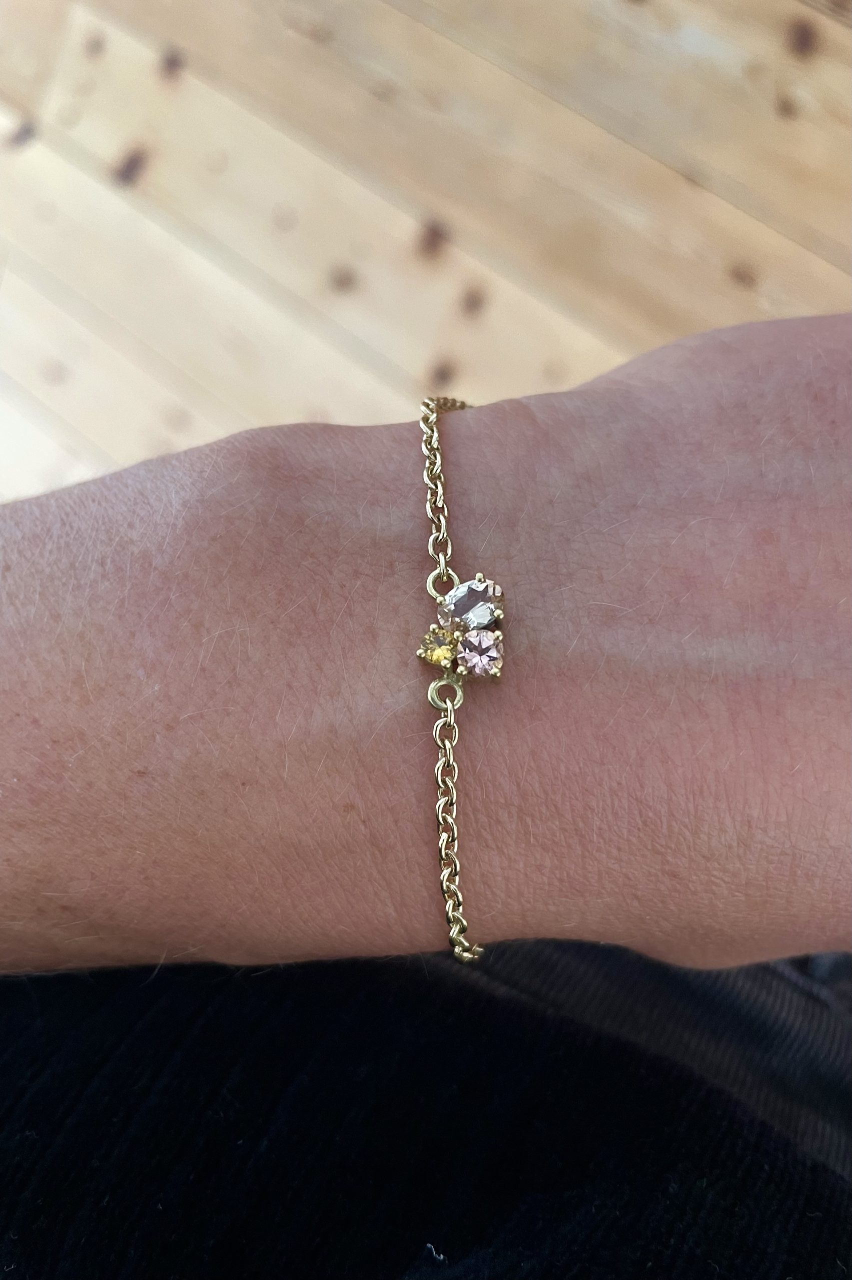 Armband mit drei Turmalinen - VERKAUFT – Bild 2